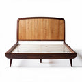 Cama de madeira com cabeceira em pinho 200 x 160 x 120cm náutico